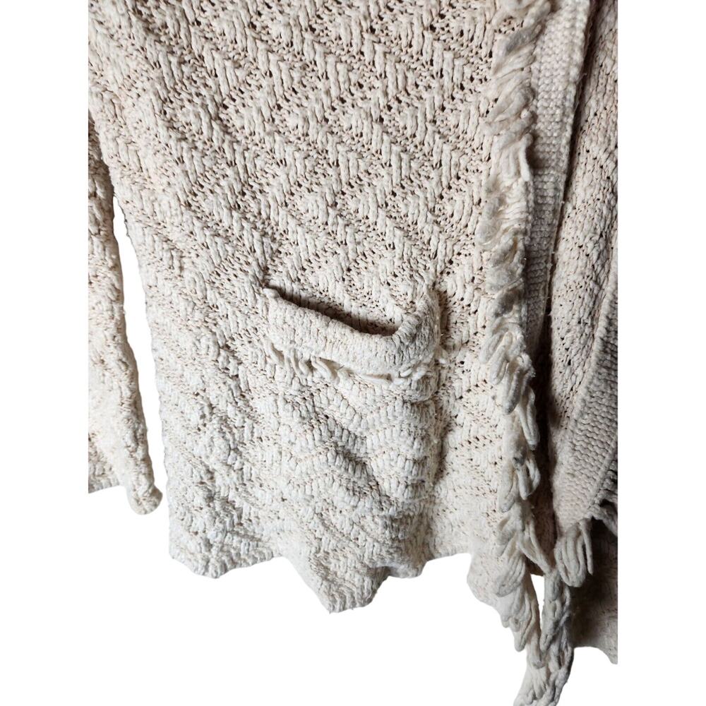 Anthropologie Angel Of The North Cardigan Size Small sweater Fringe Ruffle Boho - Picture 5 of 10